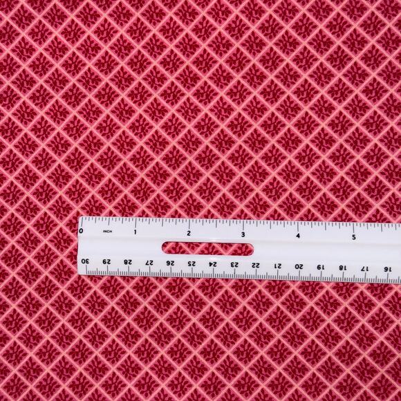 Sunny Days Pink Diamond Leaf Cotton Fabric by Marcus Fabrics - 1 Yard - Picture 6 of 6